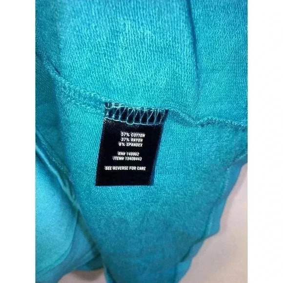 TORRID Off-Shoulder Teal French Terry T-Shirt Dress FLAWED - Picture 8 of 10